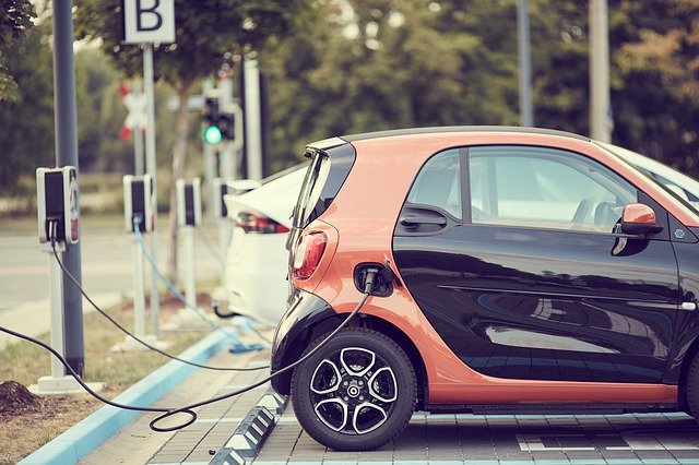 A car parked on the side of a road